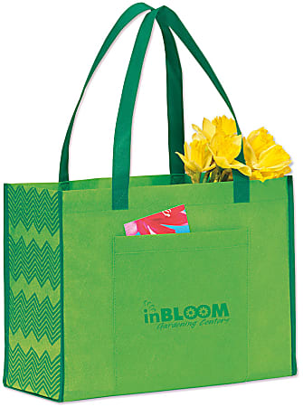 Chevron Non-Woven Shopper Tote Bag