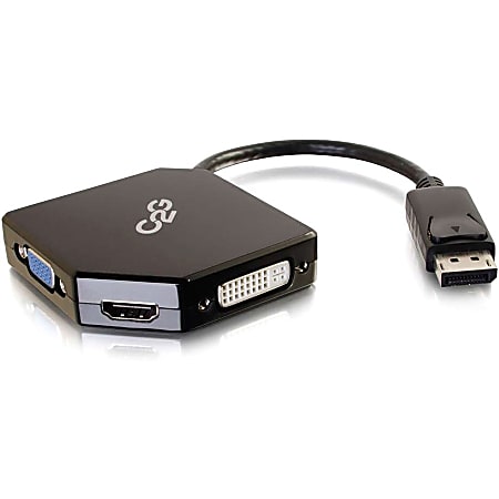 C2G DisplayPort to HDMI, VGA, DVI Adapter Converter  - C2G DisplayPort Male to HDMI Female Adapter, DisplayPort Male to DVI Female Adapter - 54340