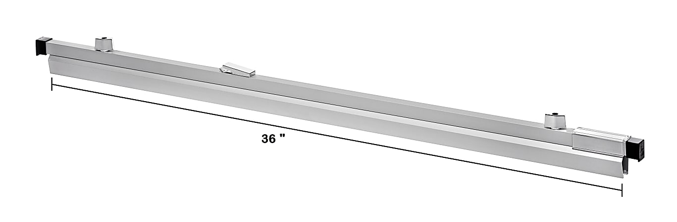 Alpine Aluminum AdirOffice 36” Hanging Clamps, 2-9/16” x 37-5/8”, Silver, Pack Of 6 Clamps