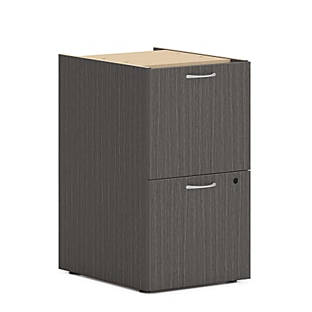 HON® Mod 20"D Vertical 2-Drawer Support File Pedestal File Cabinet, Slate Teak