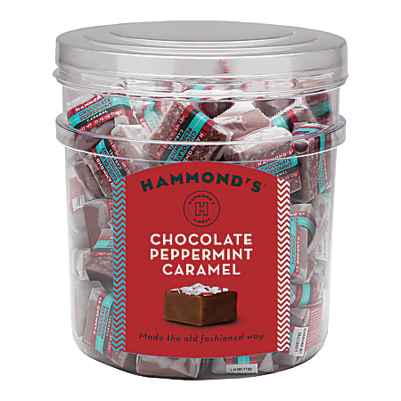 Hammond's Candies Chocolate Peppermint Caramels - Display Tub - 80-.75 oz.