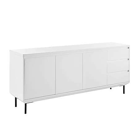 Eurostyle Saga 63"W Sideboard, Matte White/Matte Black