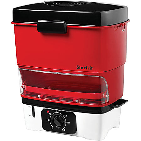 Starfrit® 800W Electric Hot Dog Steamer, Red