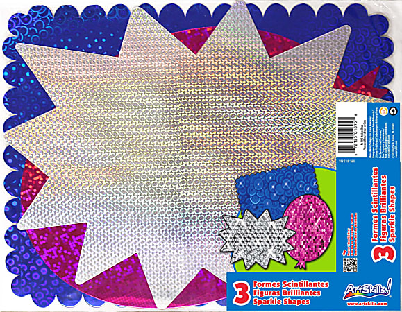 ArtSkills® 60% Recycled Pre-Cut Sparkle Boards, 11" x 14", Assorted Colors, Pack Of 3