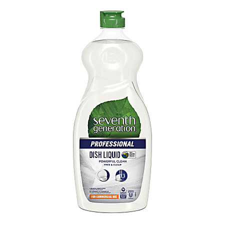 Seventh Generation™ Professional Dishwashing Liquid, Free & Clear Scent, 25 Oz Bottle, Case Of 12