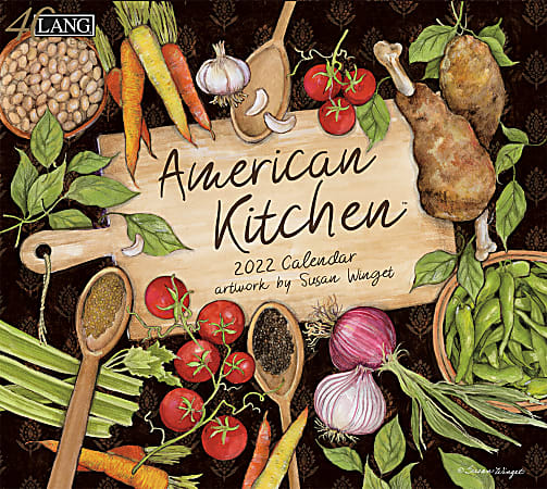 Lang Monthly Wall Calendar, 10”H x 13-7/16”W, American Kitchen, January To December 2022