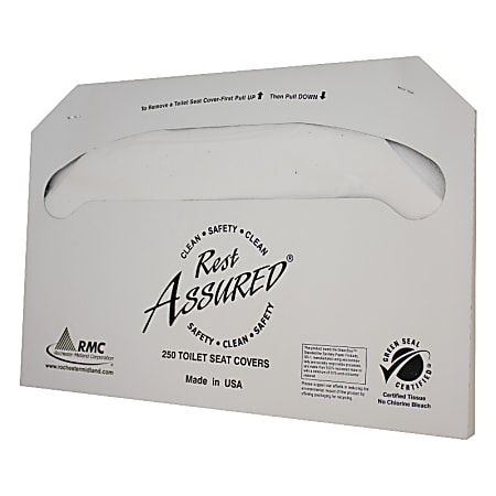 Rest Assured® Toilet Seat Covers, 100% Recycled, White
