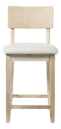 Linon Dixie Upholstered Counter Stool, Grey Wash/Grey