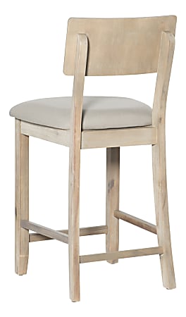 Linon Dixie Upholstered Counter Stool Grey WashGrey Office Depot