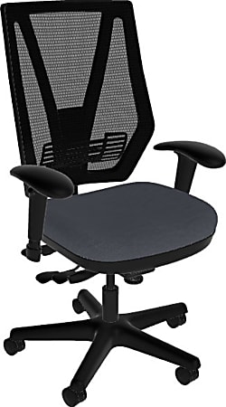 Sitmatic GoodFit Mesh Multifunction High-Back Chair With Adjustable Arms, Gray/Black