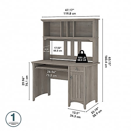 Bush salinas desk with hutch deals