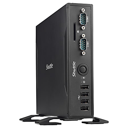 Shuttle XPC DS57U Nettop Computer - Intel Celeron 3205U 1.50 GHz - 2 GB DDR3L SDRAM - 32 GB SSD - Windows 10 Home - Slim PC - Black