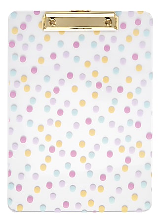 Office Depot® Brand Fashion Clipboard, 9" x 12-1/2", Polka Dots