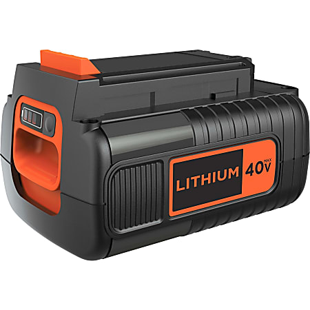BLACK+DECKER™ 40-Volt MAX* 2.5-Ah Li-Ion Power Tool Battery, Black/Orange, LBX2540