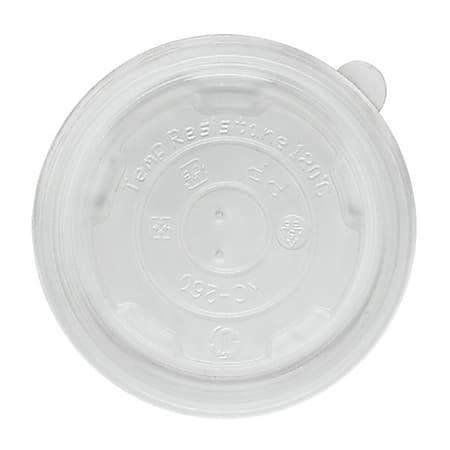 Karat Flat Lids For Hot/Cold Paper Food Cups, 3-3/4"W, Clear, Case of 1,000 Lids