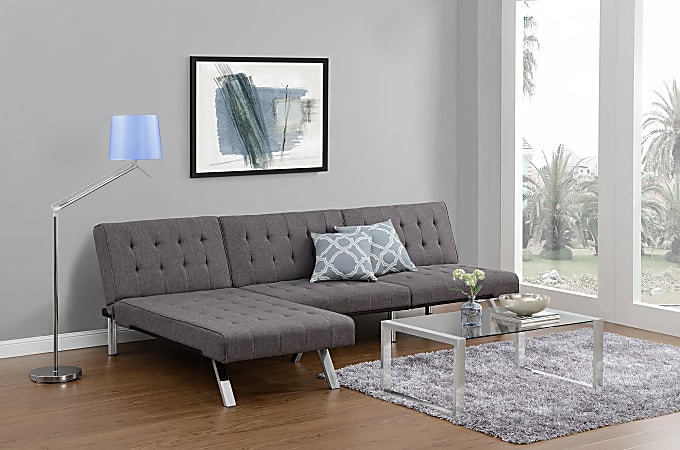 Dhp emily sales linen chaise lounger