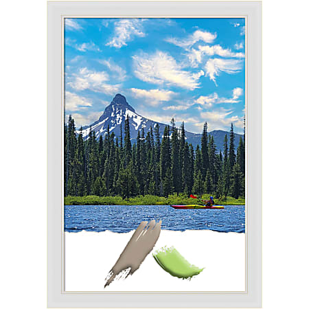 Amanti Art Flair Soft White Picture Frame, 28" x 40", Matted For 24" x 36"