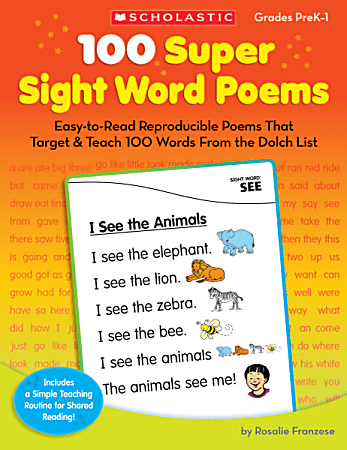 Scholastic 100 Super Sight Word Poems