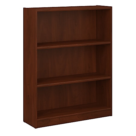 Bush Furniture Universal 3 Shelf Bookcase, Hansen Cherry, Standard Delivery