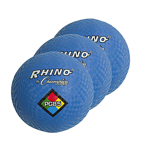 Champion Sports Playground Balls, 8-1/2", Royal Blue, Pack Of 3 Balls