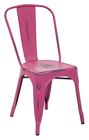 Pink metal new arrivals chair