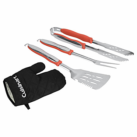 Cuisinart 3-Piece BBQ Tool Set, Stainless Steel