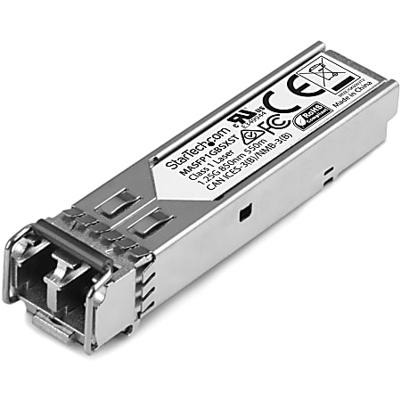 StarTech.com Cisco Meraki MA-SFP-1GB-SX Compatible SFP Module - 1000BASE-SX Fiber Optical SFP Transceiver - Lifetime Warranty - 1 Gbps - Maximum Transfer Distance: 550 m (1804ft)