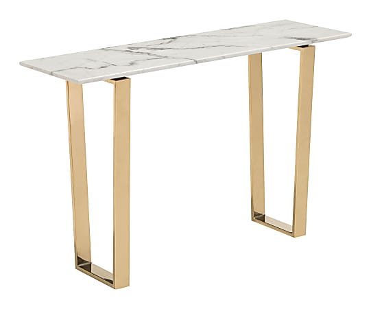 Zuo Modern Atlas Composite Stone Console Table, 30-5/16”H