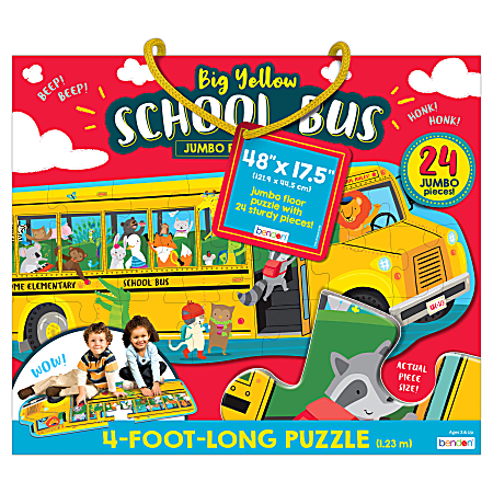 Bendon School Bus Jumbo Floor Puzzle, Grades Pre-K - 1