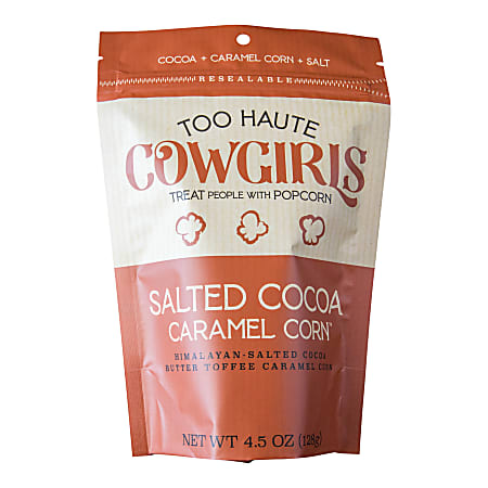 Too Haute Cowgirls Salted Cocoa Caramel Corn Popcorn, 4.5 Oz, Case Of ...