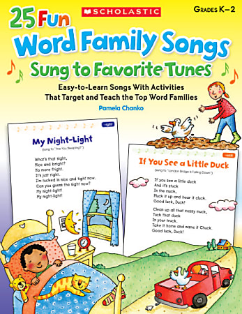 Scholastic 25 Fun Word Family Songs Sung To Favorite Tunes