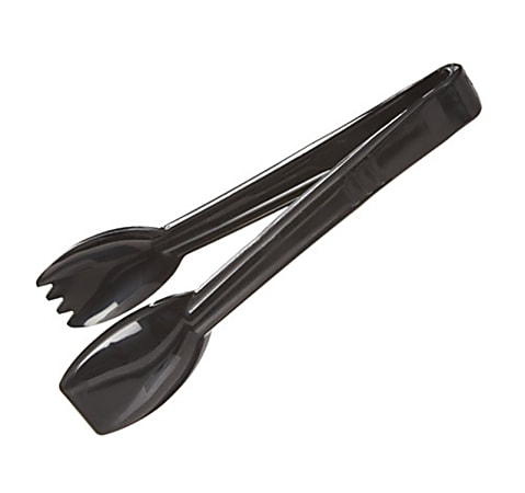 Carlisle Carly Salad Tongs, 9" x 1 3/4", Black