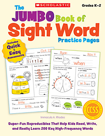 Scholastic The Jumbo Book Of Sight Word Practice