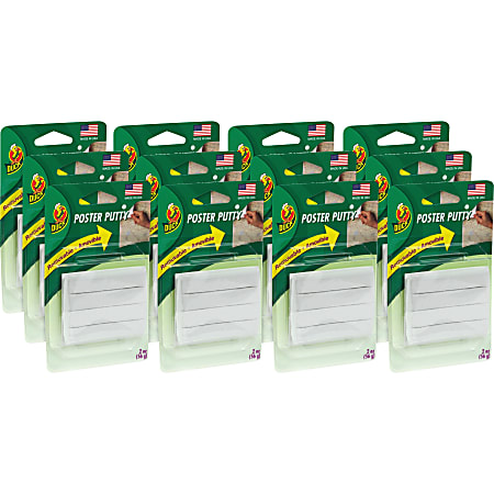 Duck Brand Poster Mounting Putty - For Poster, Chart, Decoration - 12 / Carton - 4 Per Pack - White Duck Brand Poster Mounting Putty - For Poster, Chart, Decoration - 12 / Carton - 4 Per Pack - White
