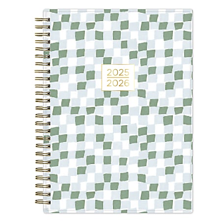 2025-2026 Blue Sky Weekly/Monthly Academic Planner, 5-7/8" x 8-5/8", Checker Frosted, July 2025 To June 2026, 152504