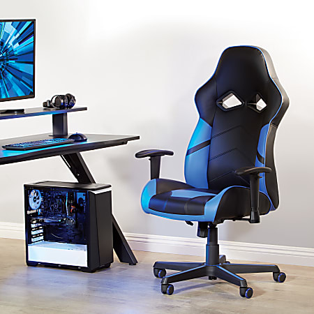 Office Star Vapor Gaming Chair Black Blue