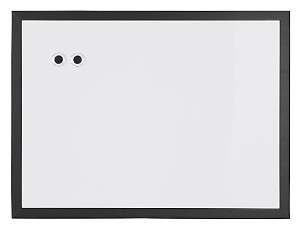 Quartet Evoque Magnetic Glass Marker Board with Black Aluminum Frame