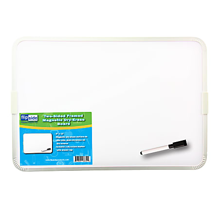 Flipside Dry Erase Board, 12 x 9.5,White, 12/Pack