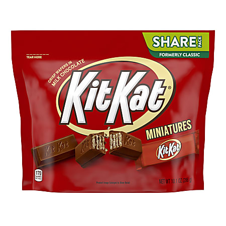 Kit Kat® Miniatures Milk Chocolate Wafers, 10.1-Oz, Pack Of 3 Bags