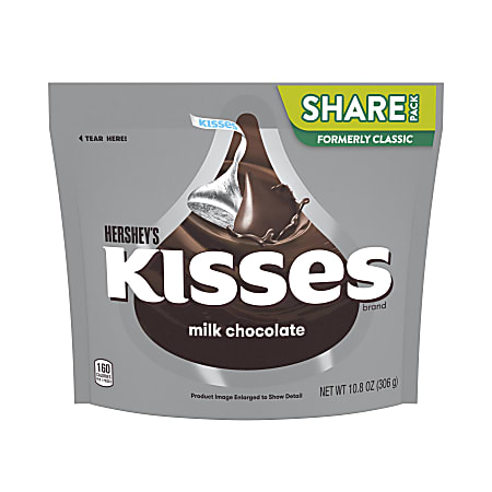 Hershey's Kisses Milk Chocolate Candy, 10.8 Oz, Pack Of 3 Bags