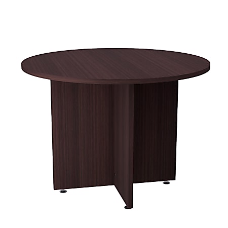 Inval IVA ProSeries Round Conference Table, 42" W x 42" D x 29 1/2" H, Espresso
