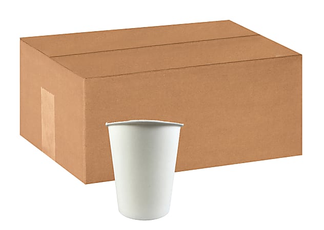 Hotel Emporium Generic Hot Cups, Individually Wrapped, 10 Oz, 100% Recycled, White, Pack Of 1,000 Cups