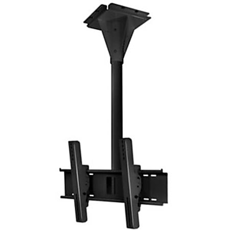 Peerless-AV ECMU-01-C Ceiling Mount for Flat Panel Display - Black - 32" to 65" Screen Support - 200 lb Load Capacity - 1