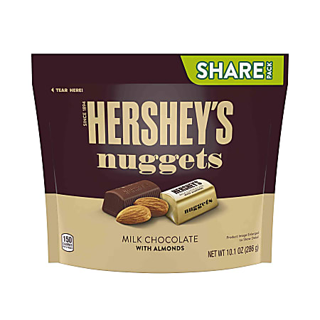 Hershey&#x27;s® Nuggets Milk Chocolate With Almonds Candy, 10,1