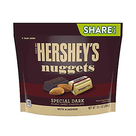 Hershey's® Nuggets Special Dark Chocolate With Almonds Candy, 10.1 Oz, Pack Of 3 Bags