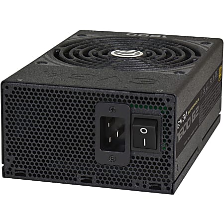 EVGA SuperNOVA 1600 G2 Power Supply - Internal - 120 V AC, 230 V AC Input - 3.3 V DC @ 24 A, 5 V DC @ 24 A, 12 V DC @ 133.3 A, -12 V DC @ 500 mA, 5 V DC @ 3 A Output - 1600 W - 1 +12V Rails - 1 Fan(s) - 92% Efficiency