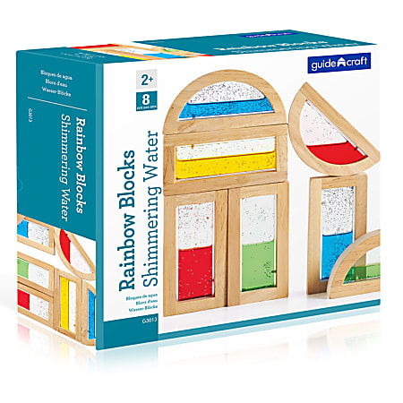 Blocs Arc-en-ciel Avec Eau Scintillante Guidecraft - Jeu De Construction Multicolore Pour Enfants