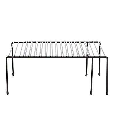 Mind Reader Expandable Kitchen Counter/Shelf Organizer Rack, 5-3/4"H x 22-1/2"W x 10-1/2"D, Black