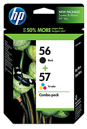 Replacement HP 56 57 Ink Cartridges Combo Pack 5: 3 Black, 2 Tri-color