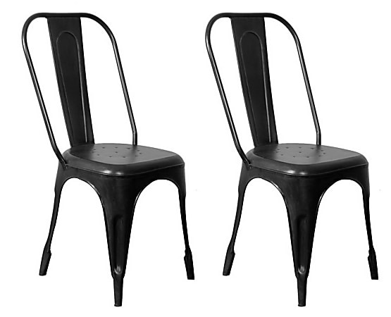 Coast to Coast Industrial Accent Chairs, Brown, Set Of 2 Chairs